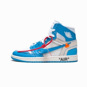 OFF WHITE x Nike Air Jordan 1 High White Blue AQ0818 148